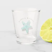 Sea Foam Beach Wedding Starfish ID837 Shot Glass