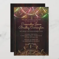 Rustic Bohemian Nights Wedding Invitation