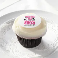 sugar spice and everything ice girls hockey edible frosting rounds