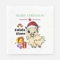 Christmas Llama Napkin