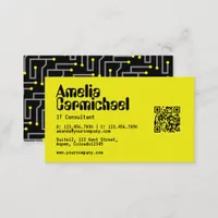 IT Computer QR Code Business Card