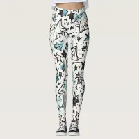 Celestial Starry All-Over-Print Leggings