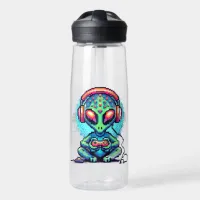 Escape Your World | Pixel Art Alien Water Bottle