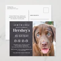 Come Sit Stay Play Personalized Puppy Dog Birthday Invitation Postcard