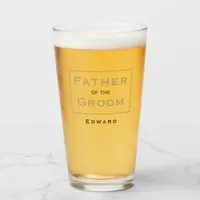 Father of the Groom typography/name/gift Glass