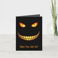 Halloween Crazy Smile Folded Greeting Card