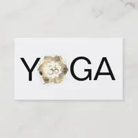 *~* OM Yoga Lotus Mandala Teacher Instructor Business Card