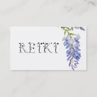 *~* Floral REIKI Wisteria Flower Watercolor Business Card