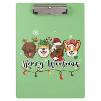 Merry Woofmas Typography Clipboard