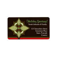 Holiday Greetings Fractal Emblem Label