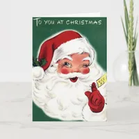 Retro Christmas Santa Card