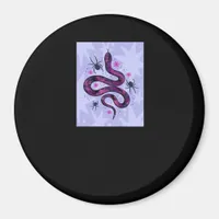 Whimsigoth Snake Spiders Flowers Magnet
