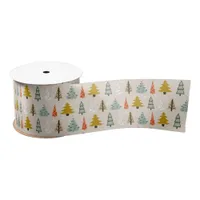 Christmas Tree Pattern Modern ID175 Satin Ribbon