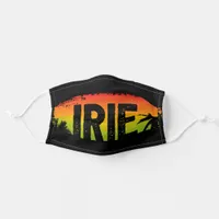 IRIE Jamaican Patois Rasta Colored Palm Trees Adult Cloth Face Mask