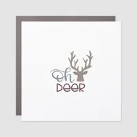 Oh Deer Retro Classic Design  Car Magnet