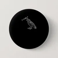 Crow F-Caw-F Funny Vintage Graphic Button
