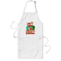 Life is Better Cocoa Fun Holiday Sweater Cozy Long Apron