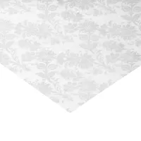 Pretty White Damask Floral Print Tissue Paper