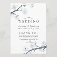 Cherry Blossoms Wedding Program