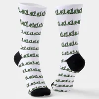 Socks - Green Angle Iron Leaves