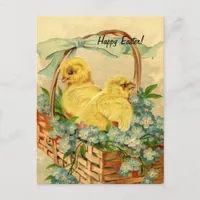 Vintage Easter Chicks Holiday Postcard