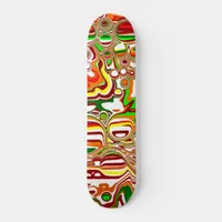 Retro Bubbles Digital Art    Skateboard