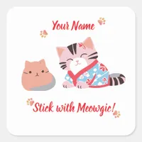 Custom Cute Kawaii Cat Sticker | Stick with Meowgi