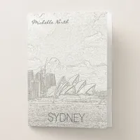 City Skyline Sydney Sepia ID394 Pocket Folder