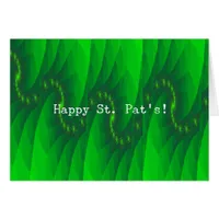 Abstract Green Digital Art St. Pat's