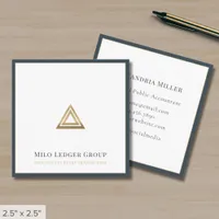 Simple Luxury Logo Square Business Card