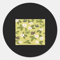 Whimsigoth Snail Classic Classic Round Sticker