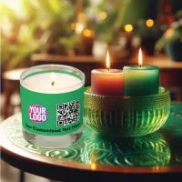 Business Logo Company Promotional QR Code Text Scented Candle