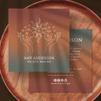 Spiritual/Alternative Wellness Healing Celestial Square Business Card