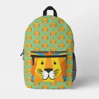 Bright Colorful Cheerful Lion Printed Backpack