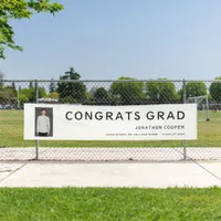Congrats Grad Photo Text Graduation Banner