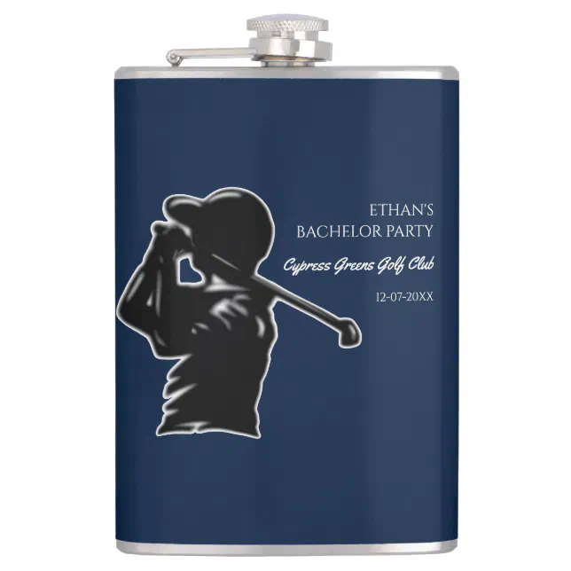 Golf Bachelor Party - golf outing Classic Stylish Flask