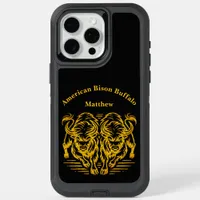 Golden Bison Running Across the Plains at Sunset iPhone 15 Pro Max Case