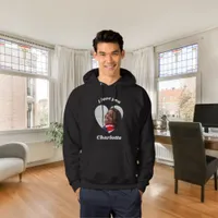 I love you photo name heart hoodie