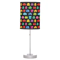 Video Game Monsters Geek Nerd Gamer Pattern Table Lamp