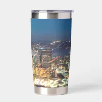 Awesome Seattle Panorama Night Insulated Tumbler