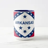 Arkansas State Flag Two-Tone Coffee Mug