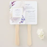 Wildflower Wedding Watercolor Ceremony Peri ID954 Hand Fan