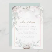 Beautiful Watercolor Alabaster Peonies Invitation