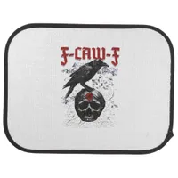 F-Caw-F Funny Halloween Crow Raven Gothic Humor Car Floor Mat