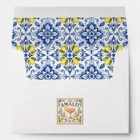 Amalfi Coast Lemon Italian Ceramic Tile Mediterran Envelope
