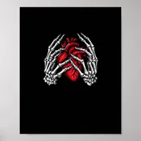 Skeleton Hands Holding Heart Halloween Costume  Poster