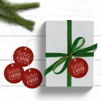 Christian Christmas Verse Typography Holiday Favor Tags