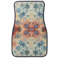 Vintage Snowflakes Pattern - Car Floor Mat 