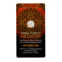 Tiger Tribal Forest Artistry Label