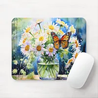 Vase of Daisies Pretty Floral   Mouse Pad